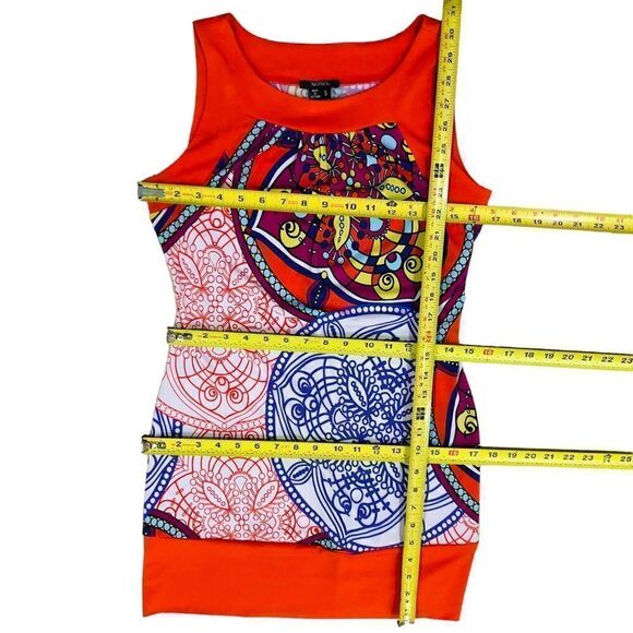 XOXO Multicolor Abstract Print Pullover Sleeveless Stretchy Dress Sz S - Picture 9 of 12